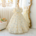 Export ready-made kids dress chiffon floral princess dress little girl model frenchdresskids dress