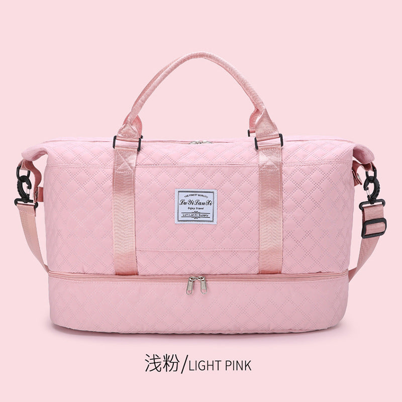 Outdoor business trip short trip bag large capacity fashion leisure fitness bag dry and wet separation moving luggage storage bag