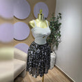 European and american cross-border women's fashion:  early summer new sleeveless backless twist cutout cinched waist ruched mini dress