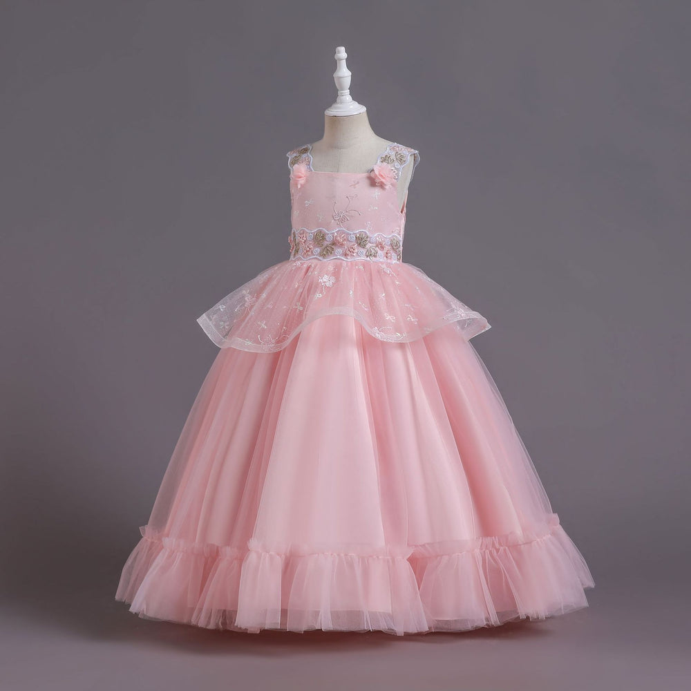 Amazon's new children's dress: patchwork princess gown for girls - high-end, stylish, perfect for hosts, performances, and evening events
