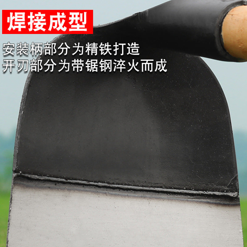 Hoe growing vegetables household farm tools grass shovel manganese steel thickened weeding agricultural tools grass hoe digging multi-functional pout
