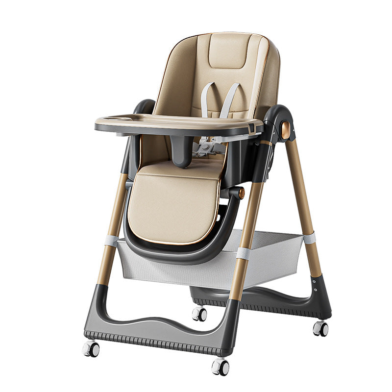 Baby Dining Chair Eating Chair Multifunctional Portable Foldable Home Children's Chair Baby Dining Table with Wheels