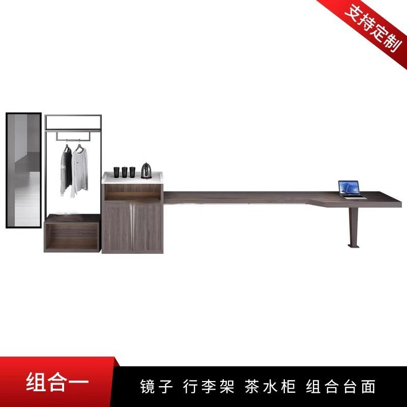 Hotel furniture standard room complete set of hotel bed box tv cabinet combination single room double apartment b&b large bed home