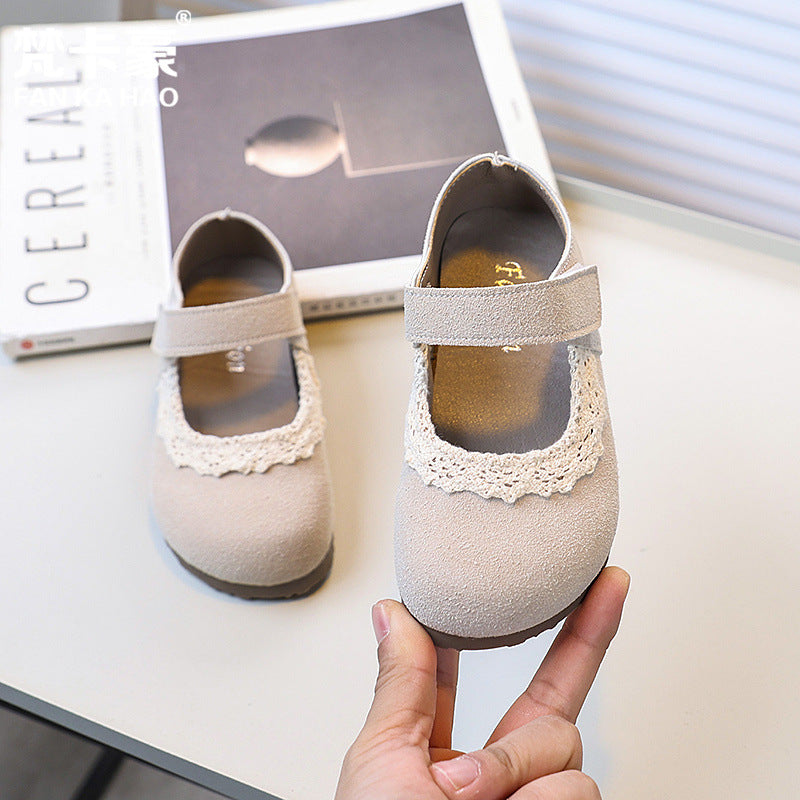 Niche styleretro mary jane girls lace princess shoes spring & fallnew arrivalkidsflats