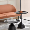 Scandinaviancasual side table small apartment iron small round table cream style for home small coffee table bedside small bedside table no