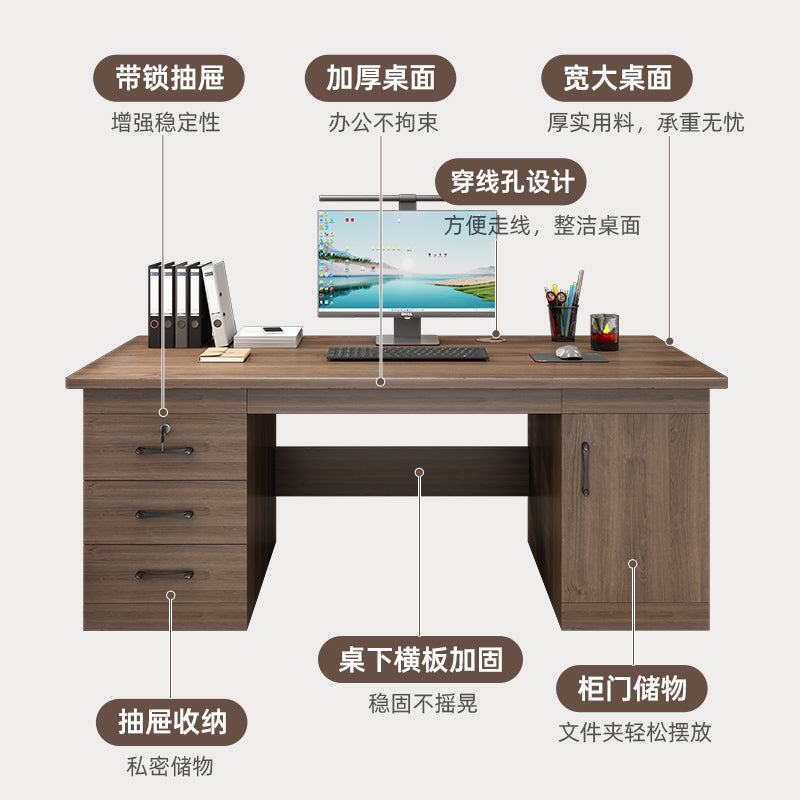 Office desk boss desk casual office with drawers 5 new light luxury staff position computer table