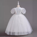 Yimingzhi girls' princess dress - mesh tulle tutu gown for birthday, first birthday, and special occasions - cross-border e-commerce