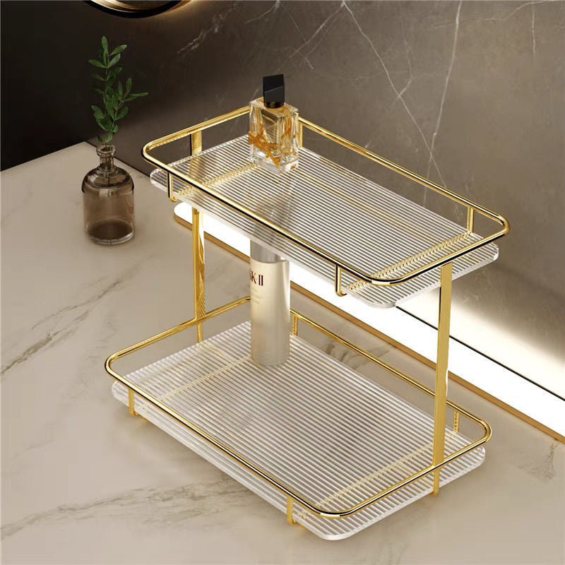 Light Luxury Cosmetics Shelf Cosmetics Storage Box Desktop Countertop Dressing Rack Skin Care Products Storage Box Storage Rack
