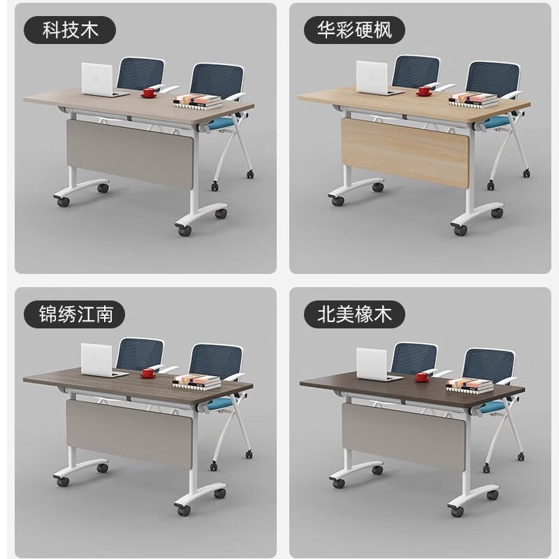 Saint li folding training table and chair mobile office desk bench table patchwork conference table student desk