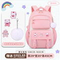 New arrival primary and secondary school students backpack large capacity burden reduction spine protection student school bag small stuffed pendant and pin storage