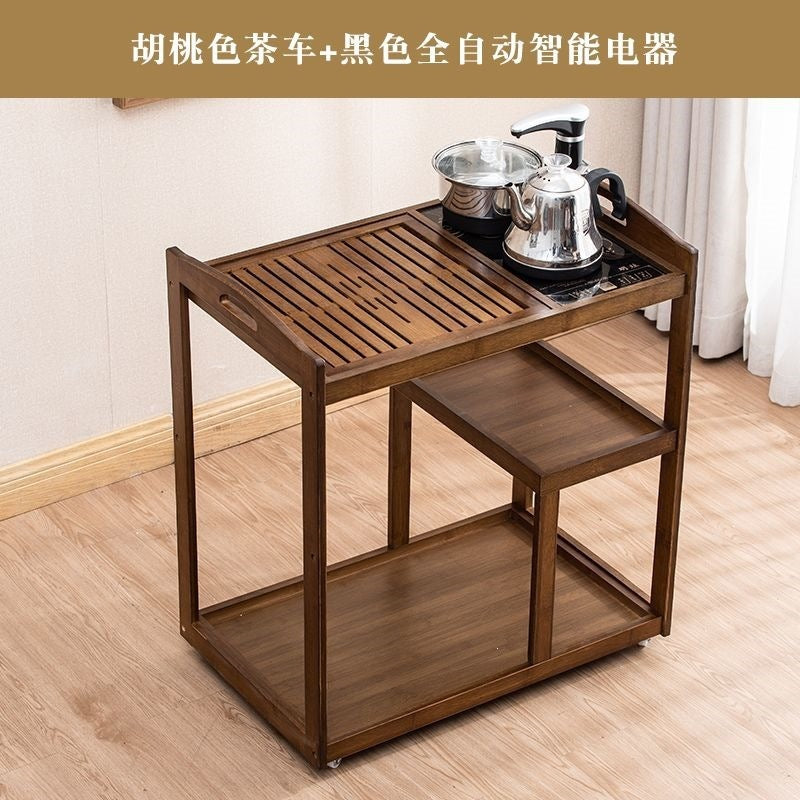 Mobile tea cart tea table home living room tea cabinet multifunctional integrated water dispenser tea tray set modern minimalist tea set