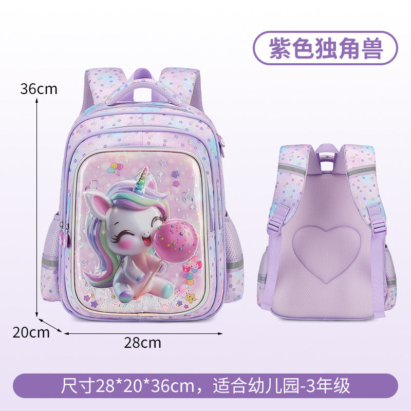 Factory wholesale new mermaid elementary school backpack - lightweight, spine-protecting, 3d transparent shell, cartoon design, large capacity backpack