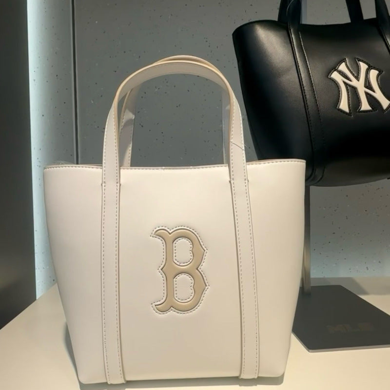 South Korea MLB2024 new vegetable basket portable shoulder bag Yankees commuter versatile tote bag shopping bag