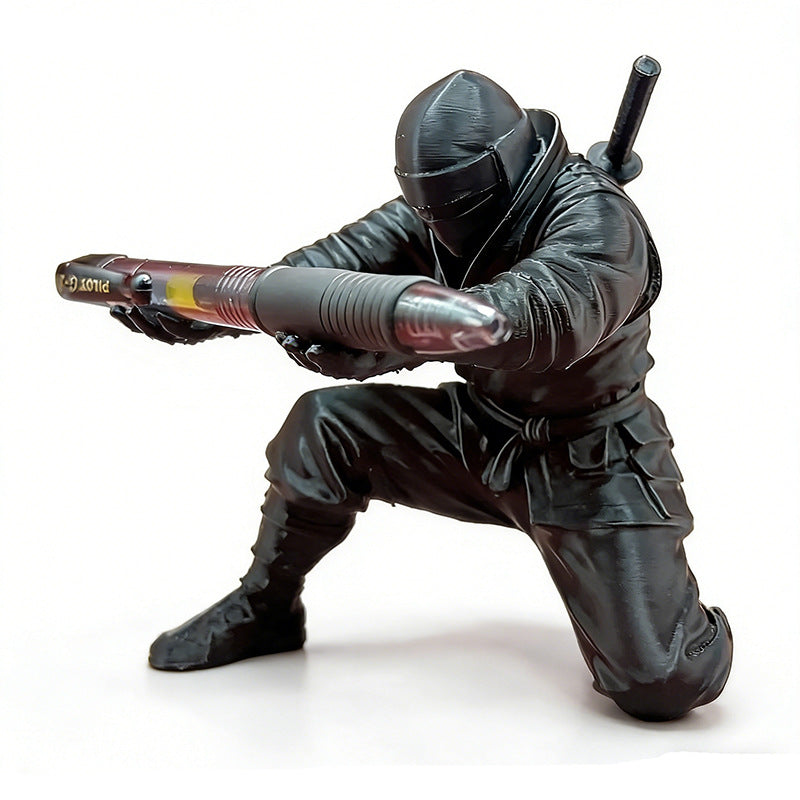 3d printed multifunctional pen holder, 3d printed ornament, desktop organizer, figurine, cross-border hot new product, ninja pen holder