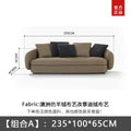 Saint-germain fabric sofa - luxury living room set, italian minimalist curved & unique shape sofa combination