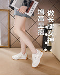 plus size women's shoes new arrival breathable leather sneakers women's korean version thick solecasual soft bottom running dad shoes