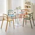 Plastic dining chair for home backrest chair smith casual chair cafe hotel negotiation chair high back dining table