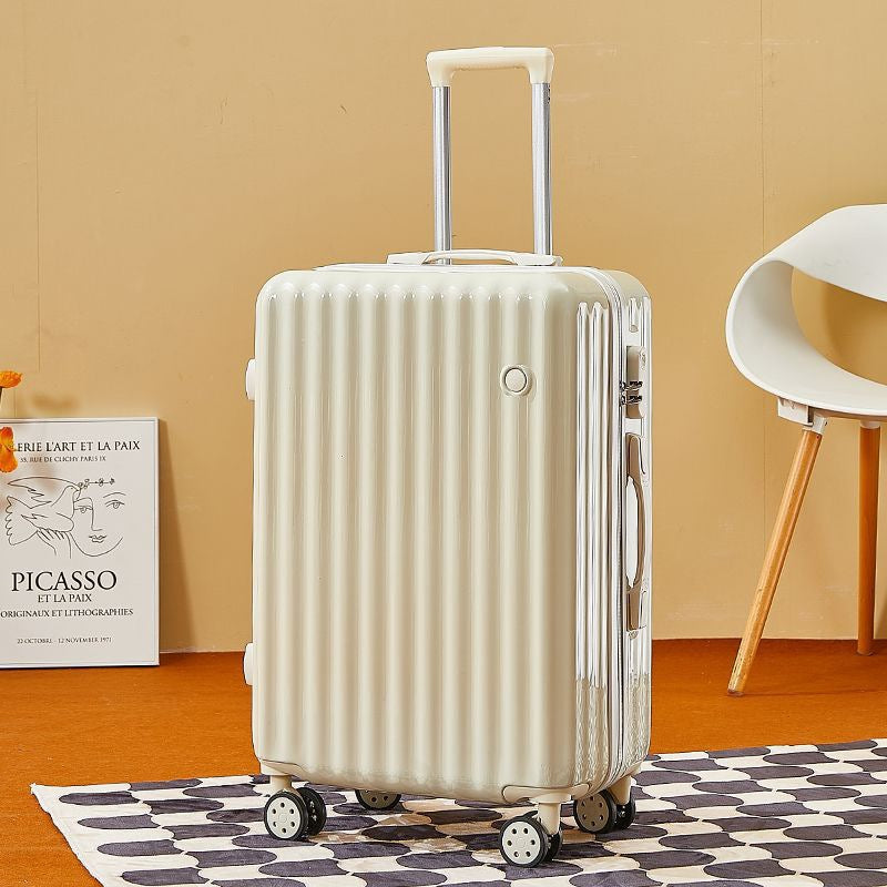 Simple luggage student pull rod box password box universal wheel leather box ins large capacity suitcase