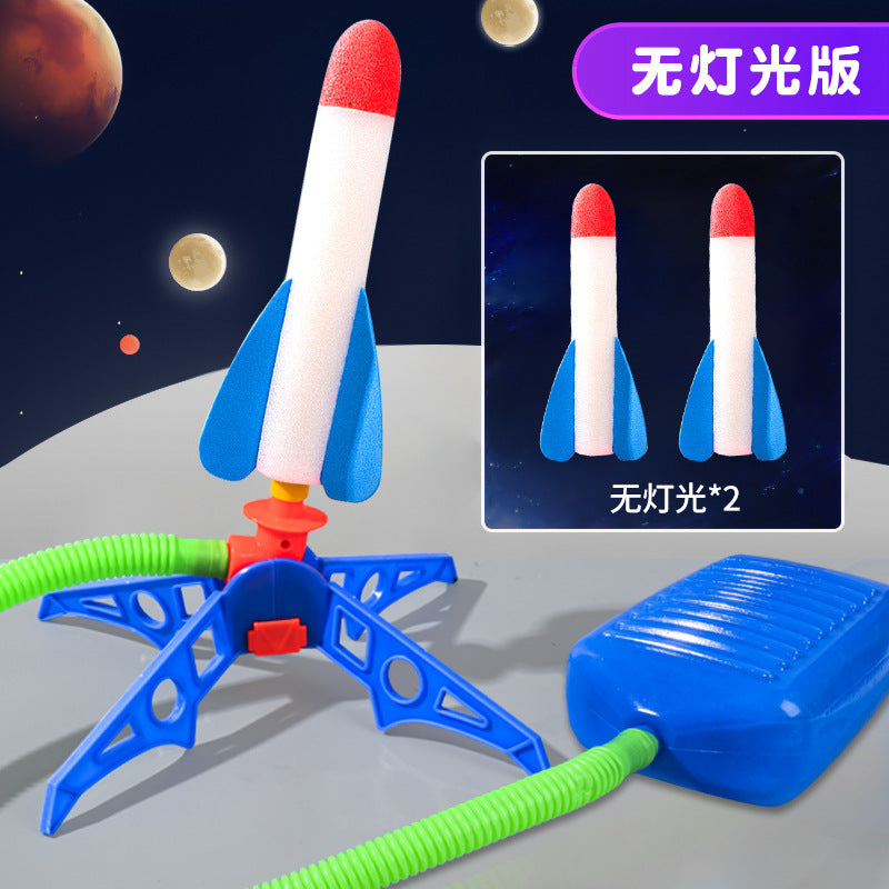 Dropshipping skyrocket foot pedal toy - light-up rocket launcher interactive flying park outdoor street vendor toy