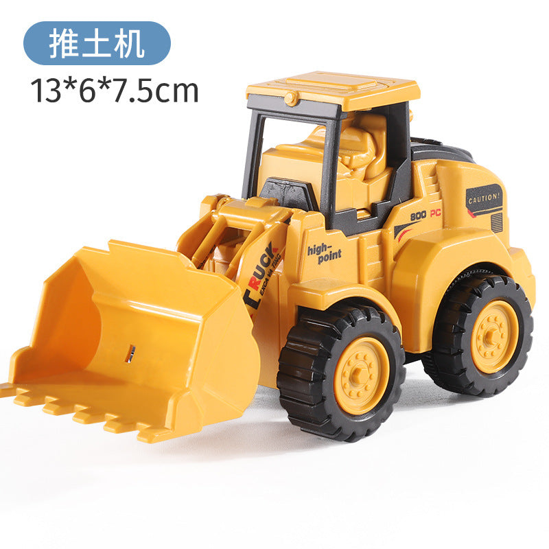Toy car children's engineering vehicle press excavator inertia pull back car puzzle bulldozer press suit 1-6 years old
