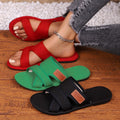 flyknit breathable plus size thong sandals - solid color,  bestseller, round toe, casual fish mouth, outdoor beach slippers
