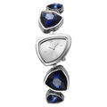 Silver shell blue diamond