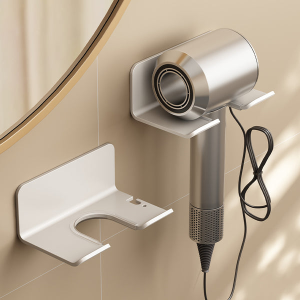 White electric hair dryer, shelf free of punching, toilet wall-mounted bracket, bathroom hair dryer storage and placement shelf