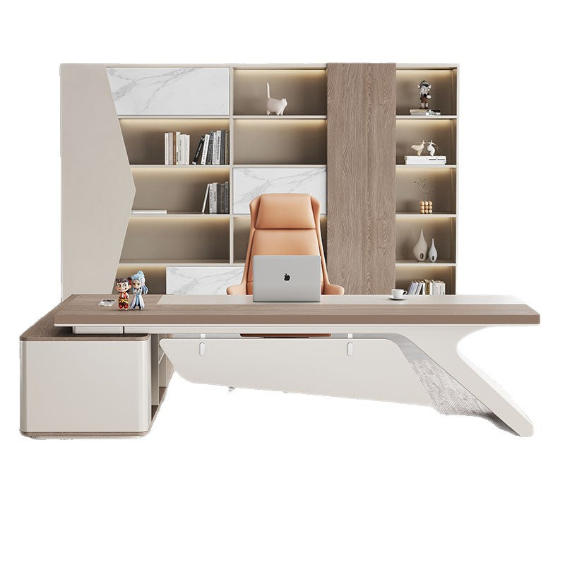 Boss table casual modern accessible luxury president table chairman's office executive table classy sense manager table and chair combination