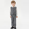 Wholesale children's gentleman outfit: new spring plaid vest set for boys - perfect for birthdays and first birthday celebrations