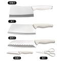 Cuidaren baixiang 5-piece set/baixiang bone chopping knife + baixiang kitchen knife + baixiang chef's knife + baixiang fruit knife + baixiang scissors (1.8/79g)