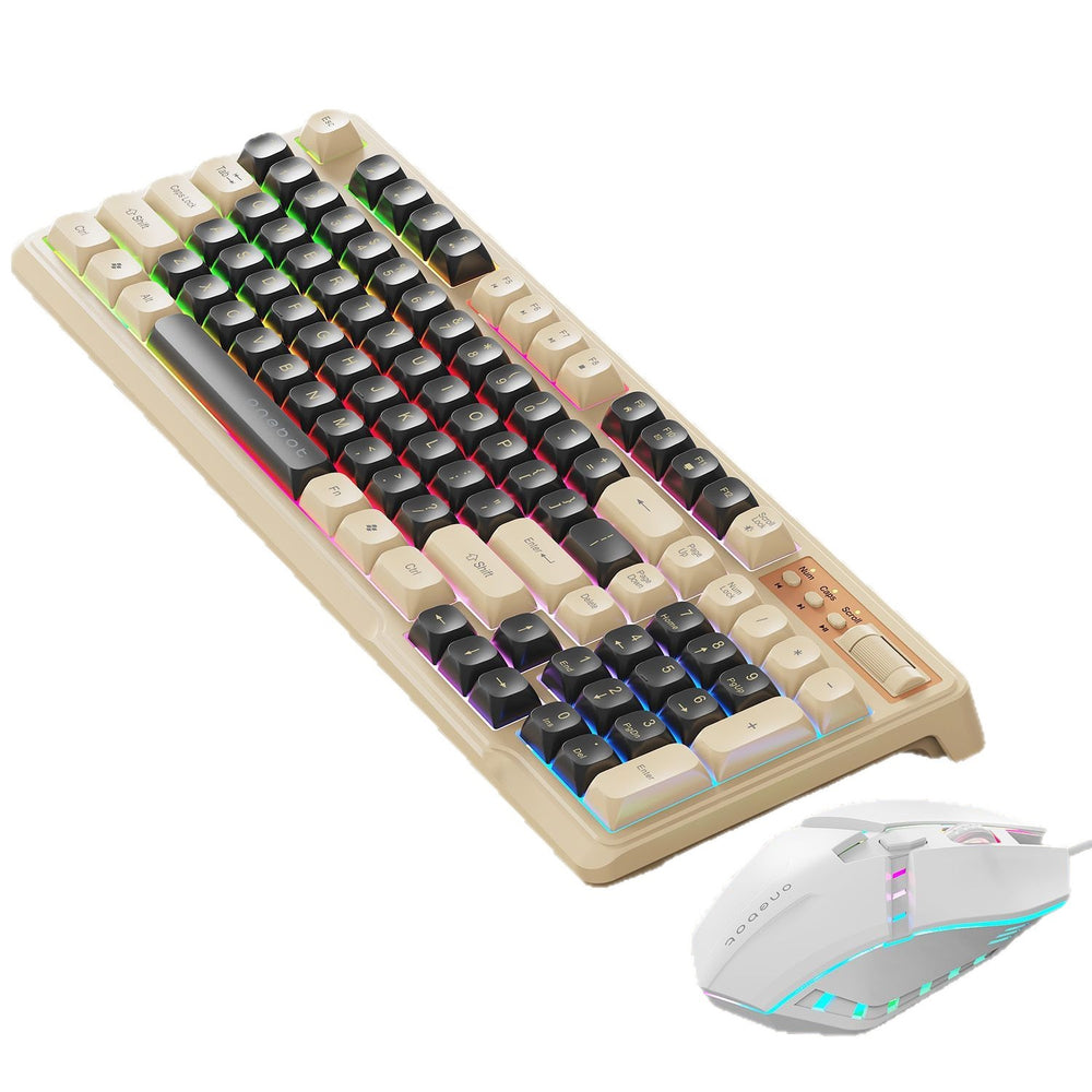 Colorful igame g200 wired color-splitting backlit keyboard and mouse combo - mechanical feel, gaming, esports, desktop, all-in-one