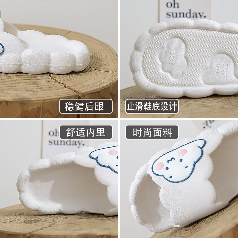 Cute cloud girl heart slippers women's summer soft bottom indoor home non-slip bathroom bath outwear sandals women's