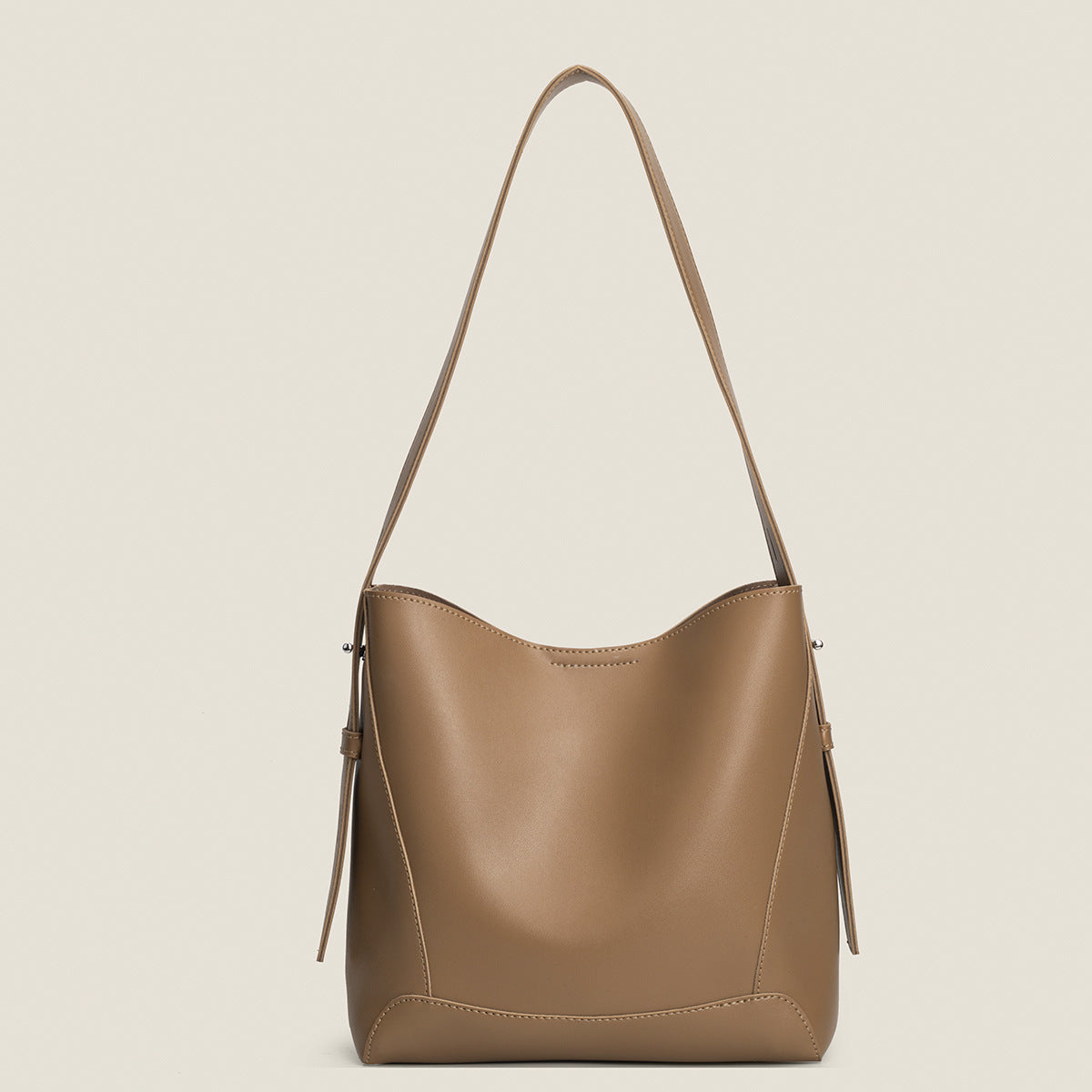 Cross-border 2025 Simple Tote Bucket Bag Large Capacity Fashion Commuter Bag Premium Trend Hand Carry Shoulder Bag