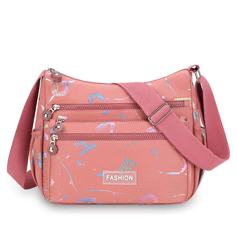 New multi-compartment shoulder bag Macaron mother bag light and casual large-capacity multi-functional messenger bag women's bag