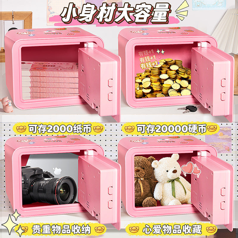 2024 new kids' money bank - girl's one-way deposit safe box, boy's large capacity password box savings bank