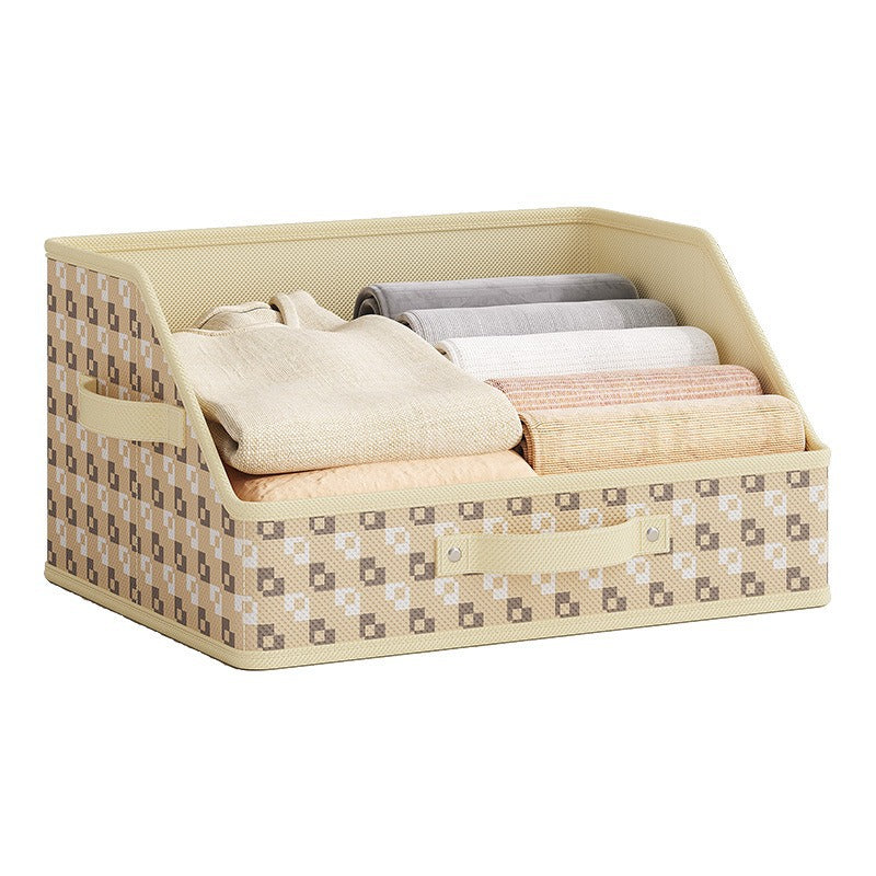 Household storage basket Desktop sundries Children's toys Snacks storage box Plaid pixel drawer dormitory finishing basket