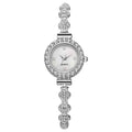 girls watch with small diamonds inspreppy style elegant dial decoration lazy pull-out small bracelet women's watch