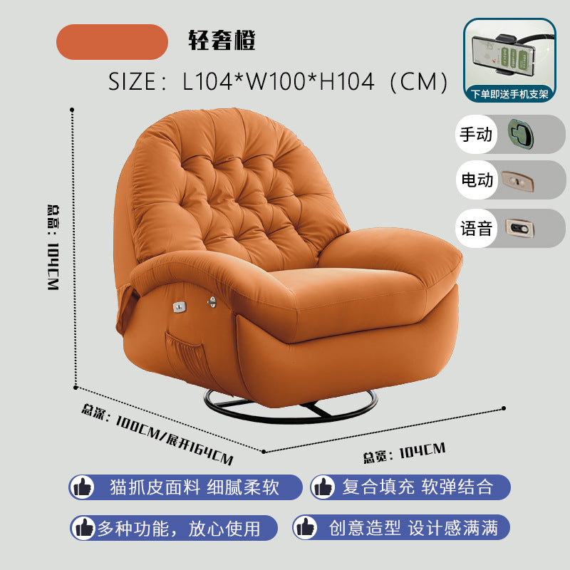 Electric multifunctional recliner - relax, lounge, and sleep in style! premium sofa pod for living room, home, and single seater