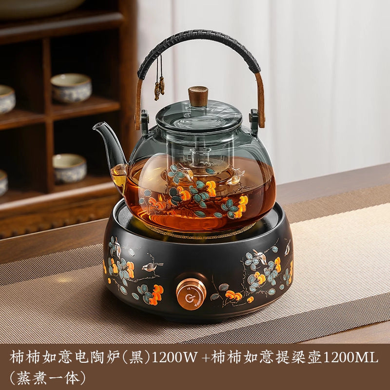 Glass teapot electric ceramic stove suitfor home health pot water kettle stove tea maker stew all-in-one tea stove gift