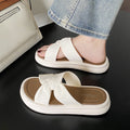 hot-selling 2026 new women's slippers, summer outdoor wear, thick-soled, non-slip, fashionable criss-cross sandals