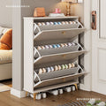 Tipping shoe cabinet solid wood for home door new arrival large capacity entrance cabinet small narrow shoe rack