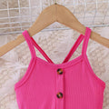 Children's clothing  fashion children's clothing rose red suspender top + printing pattern shorts girl