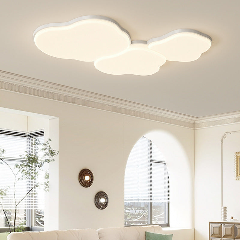 Cream wind cloud ceiling light 2025 new eye protection living room light simple modern lighting whole house package combination