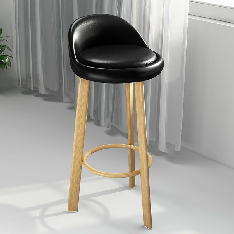 Bar stool, light luxury modern minimalist design, backrest included, bar-specific chair, high stool for home use, bar chair, solid wood
