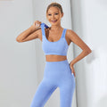 European and american peach butt yoga bra and leggings set - autumn/winter style, stretchy, sexy, outerwear-friendly, fitness activewear leggings for women