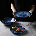 Kiln-turned ceramic western food plate, pasta plate, steak plate, dish plate, special-shaped round plate, for home restaurant, commercial kiln-turned glaze