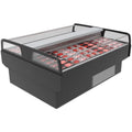 Horizontal commercial double-sided large capacity fruit, vegetable, and fresh meat refrigerated display case - double-sided refrigerator showcase