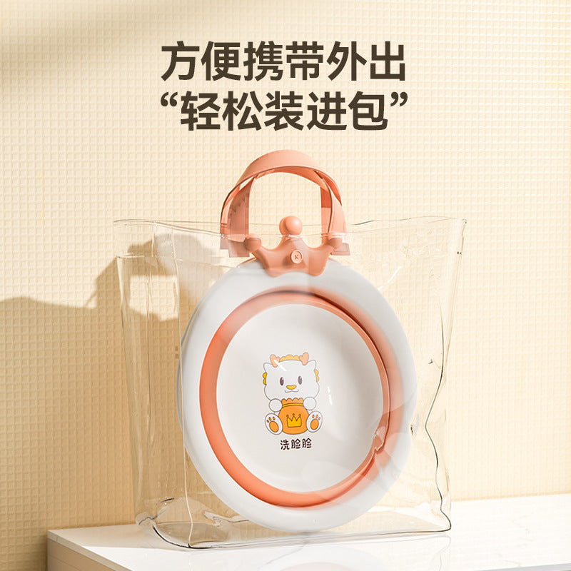 Baby face wash foldable basin - hangable newborn infant bath tub for washing bottoms and feet - baby-specific foldable basin for newborns