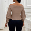 Amazon fashion cross-border women's one shoulder ruffles hem lightly mature queen style elegant short shirt