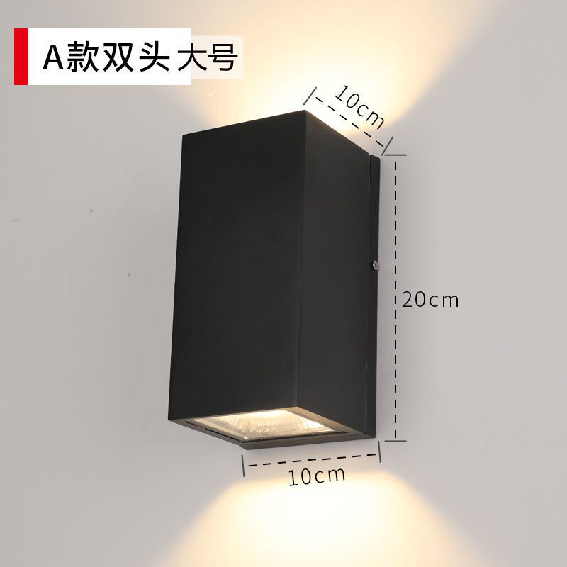 Led wall lamp hotel courtyard balcony waterproof stair aisle outdoor wall washer up and down light wall illumination light